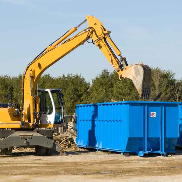 what size residential dumpster rentals are available in Unicoi County TN